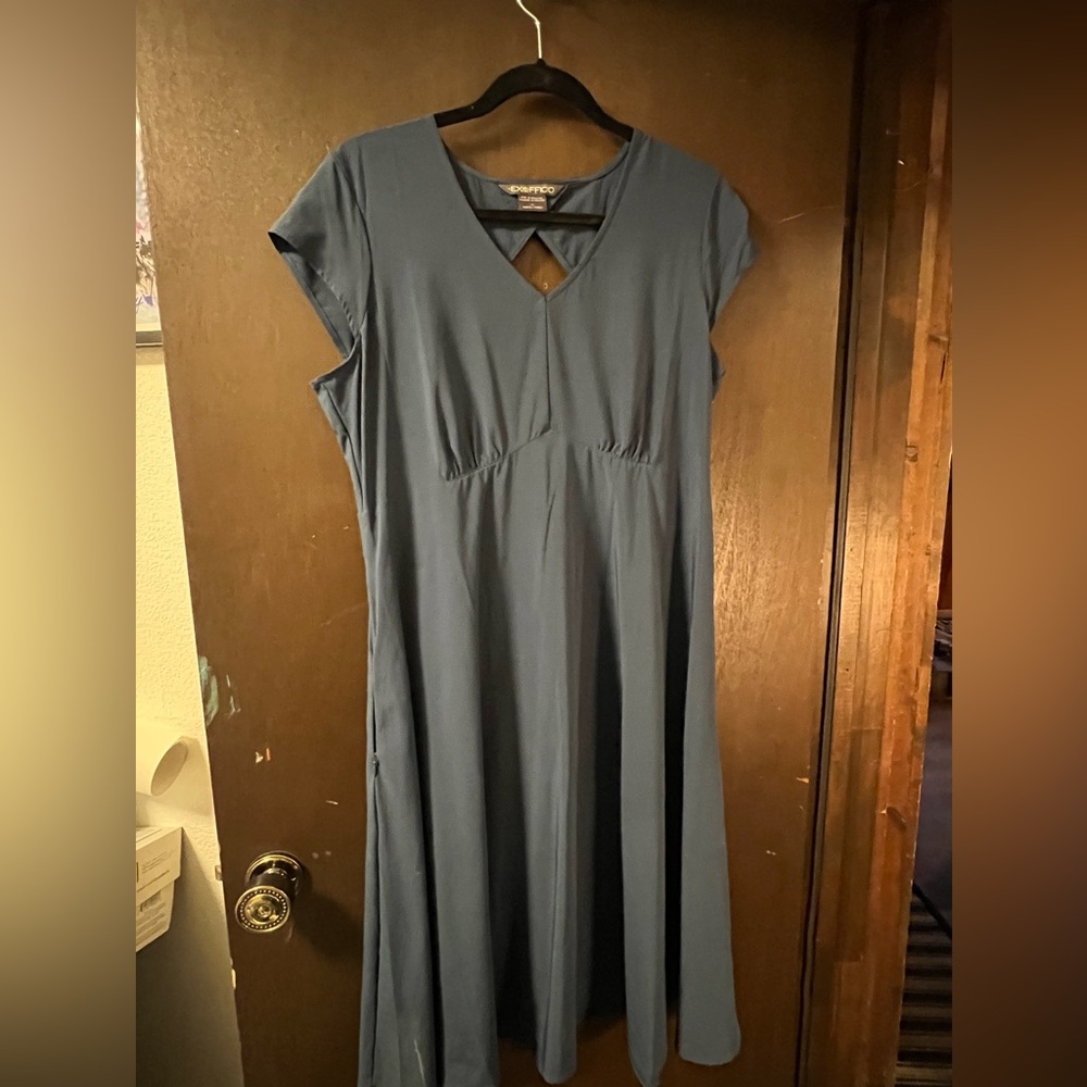 Blue Cap Sleeve Dress. EUC